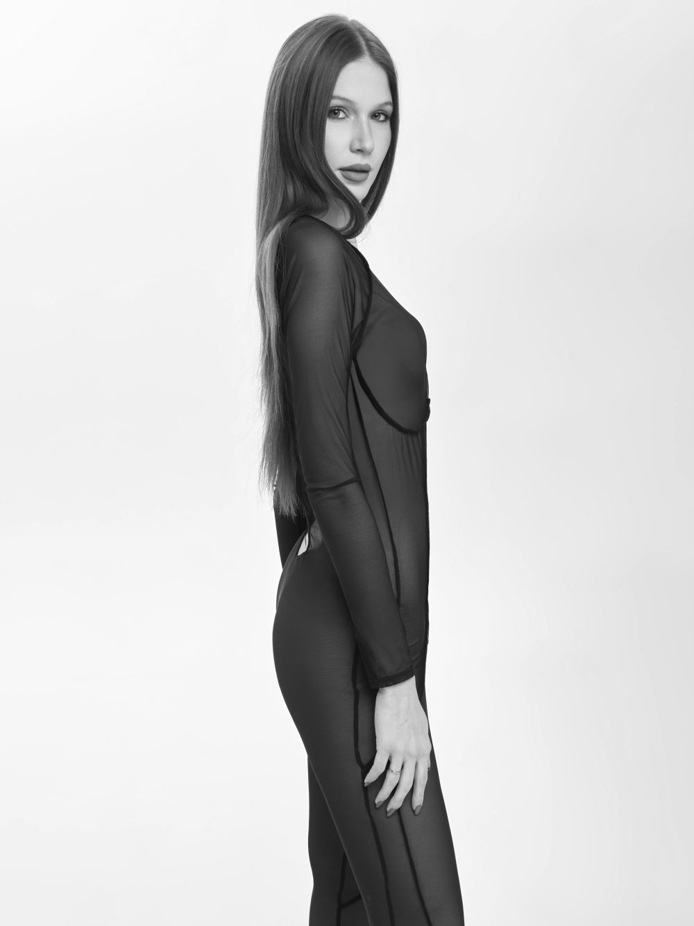 Patchwork transparent overall